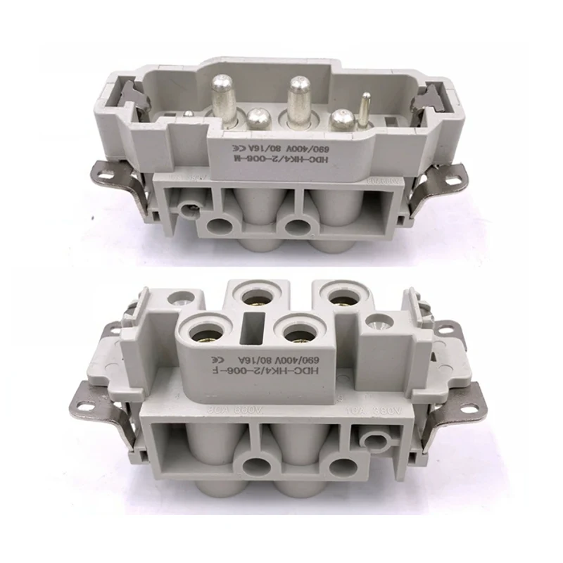 80A 4+2 pins innsats for kraftig kontakt